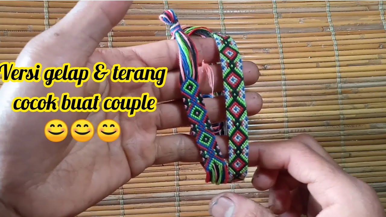 membuat gelang dari benang jahit #2