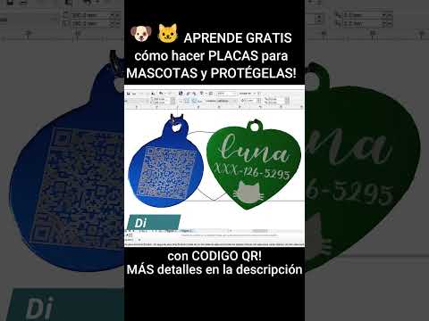 🐶🐱Cómo hacer placas para PERROS Y GATOS con CÓDIGO QR y LASER