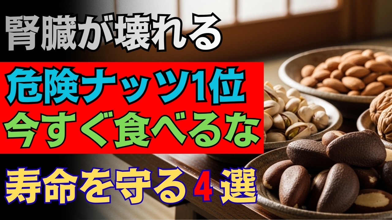 【警告】腎臓をボロボロにする危険なナッツ5選！良かれと思ったその1粒が寿命を縮める？腎機能を守り抜く