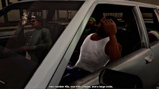Gta San Andreas Remaster Ps5 - The Gang Orders Food Drive-Thru Mission Gta Definitive Edition 2021