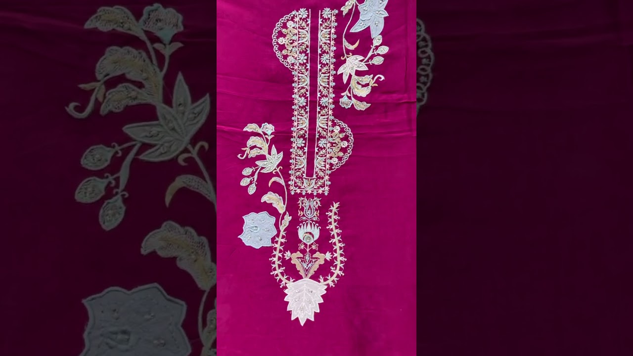 Pure Shisha Silk Hand Work Embroidered