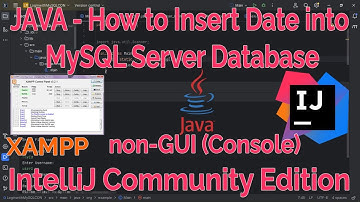 IntelliJ IDEA  JAVA with MySQL: JAVA Insert data into MySQL Server Database