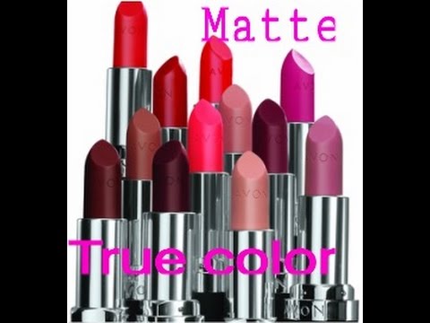 True Color Labial Nuevos LABIALES MATTE TRUE COLOR DE AVON/ LIP SWATCHES - YouTube