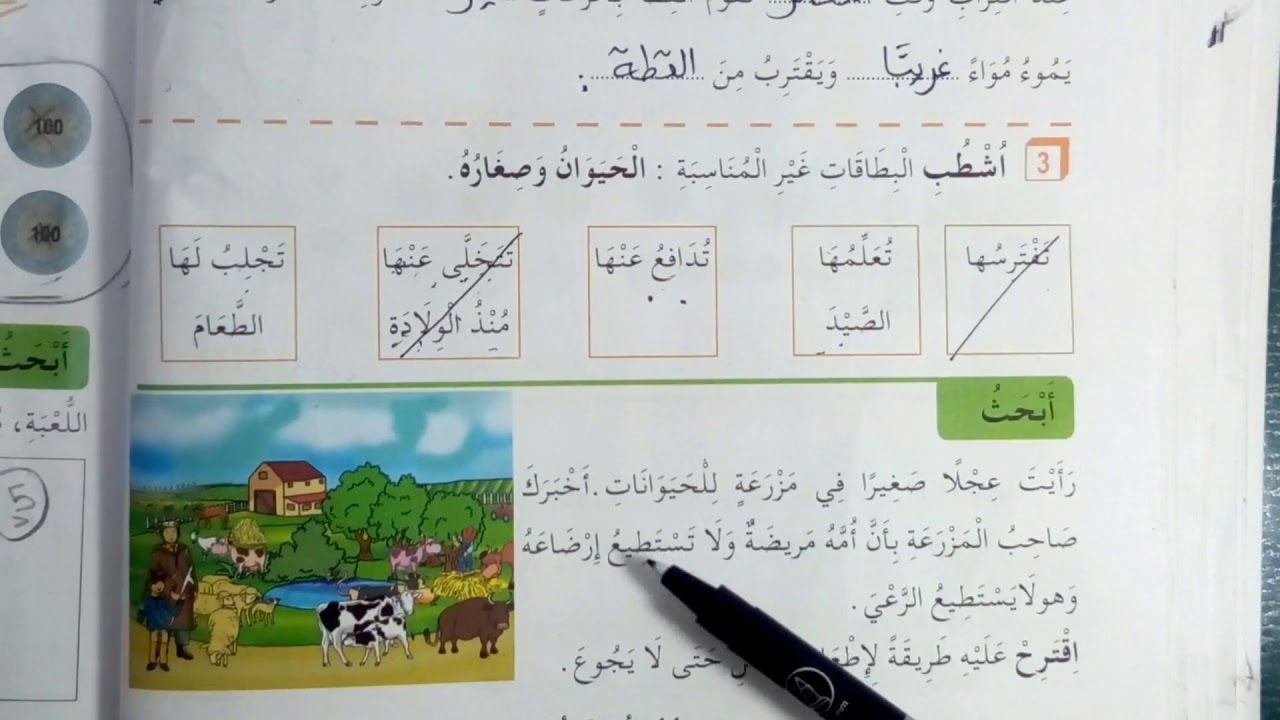 مراجعه في التربية العلمية من دفتر الانشطة للسنة الثانية ابتدائي