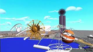 Paradise Pier Early 3D Rendering (1998) - Disneys California Adventure