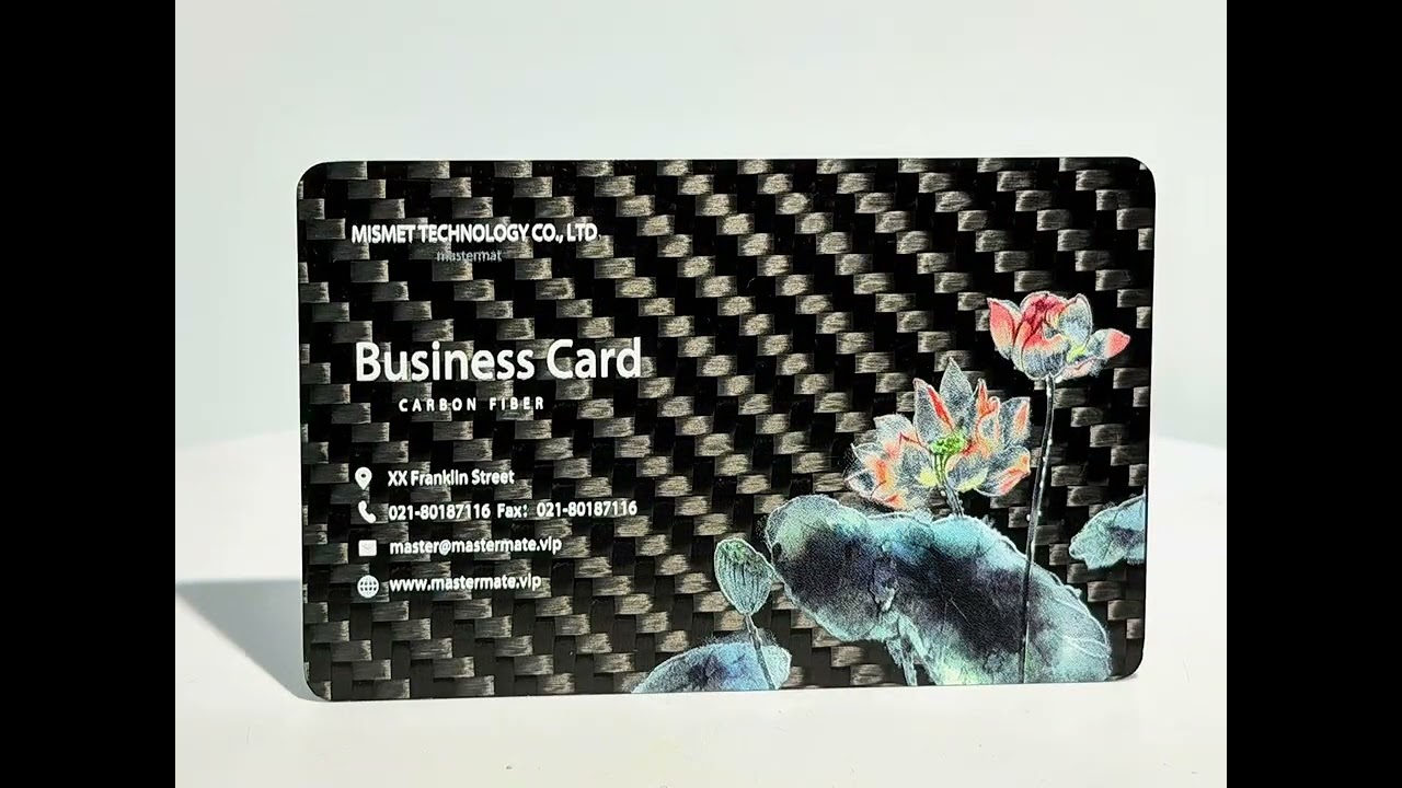 Carbon Fiber Business Cards — Custom Logo & Print Showcase