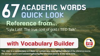 67 Academic Words Quick Look Ref from \\