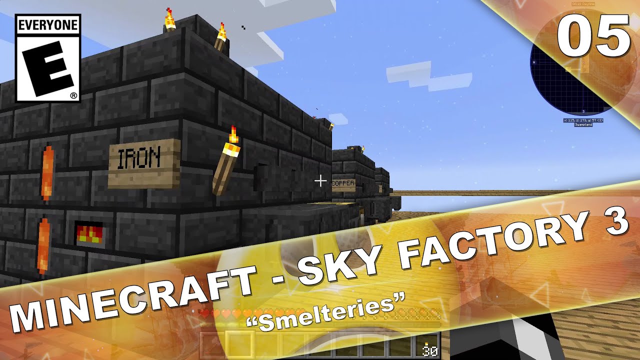 SMELTERIES | Minecraft - Sky Factory 3 | Part 5 - YouTube