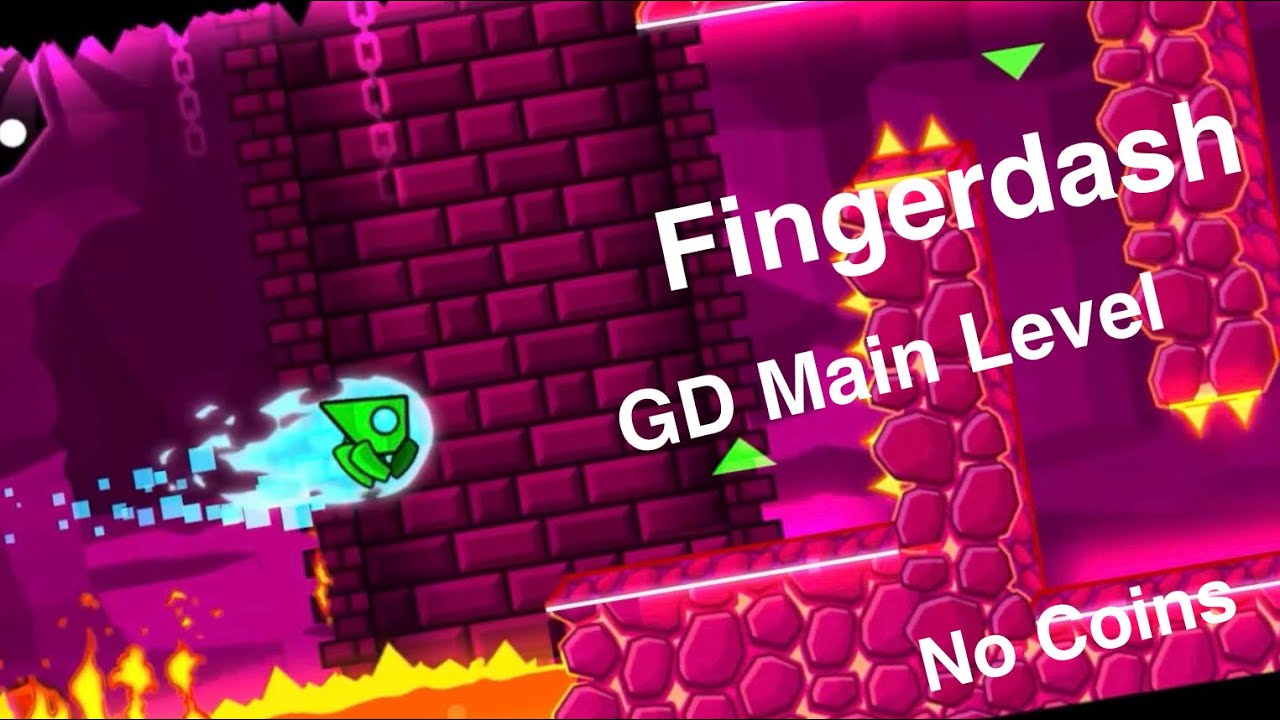 Fingerdash (Geometry Dash Main Level) No Coins - YouTube