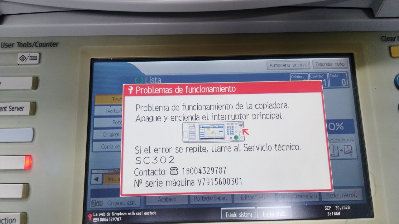 SC 302 Ricoh Error Ricoh 4001 YouTube sc-302-ricoh-error-ricoh-4001-youtube