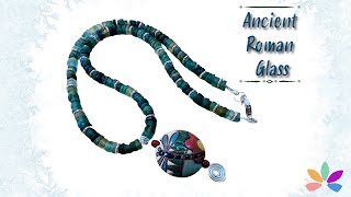 Necklace using Ancient Roman Glass Heishi Beads! Plus friend mail from Laura at Rambling Brambles!