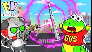 Robo Combo VS Gus the Gummy Gator! What did Robo Combo Steal