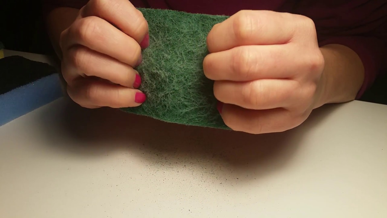 ASMR sponge scratching (scourer side) PART2