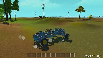 [Scrap Mechanic] Rally Car Chassis + Double Wishbone Suspension