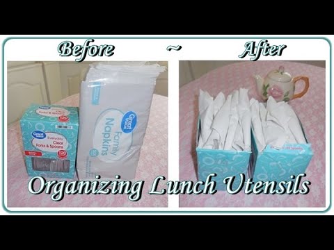 Organizing Lunch Utensils - YouTube