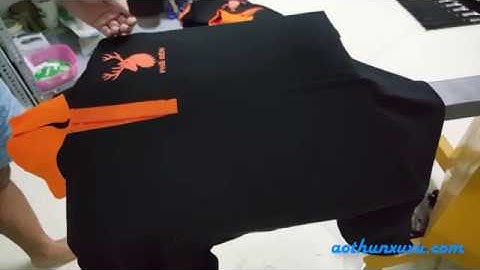 In lụa màu trực tiếp lên áo thun đen không lót trắng