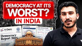 Indias Democracy Index at LOWEST Since 1975 Emergency? | V-Dem Report Decoded | UPSC