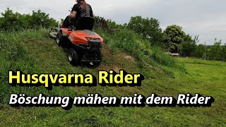 Husqvarna Rider Böschung mähen