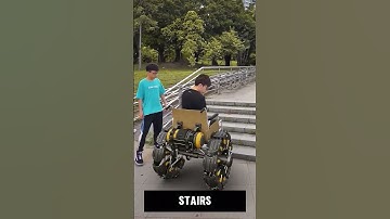 ♿🚀 Amazing! This Wheelchair Climbs Stairs Automatically | Life-Changing Tech 🙌 #shorts