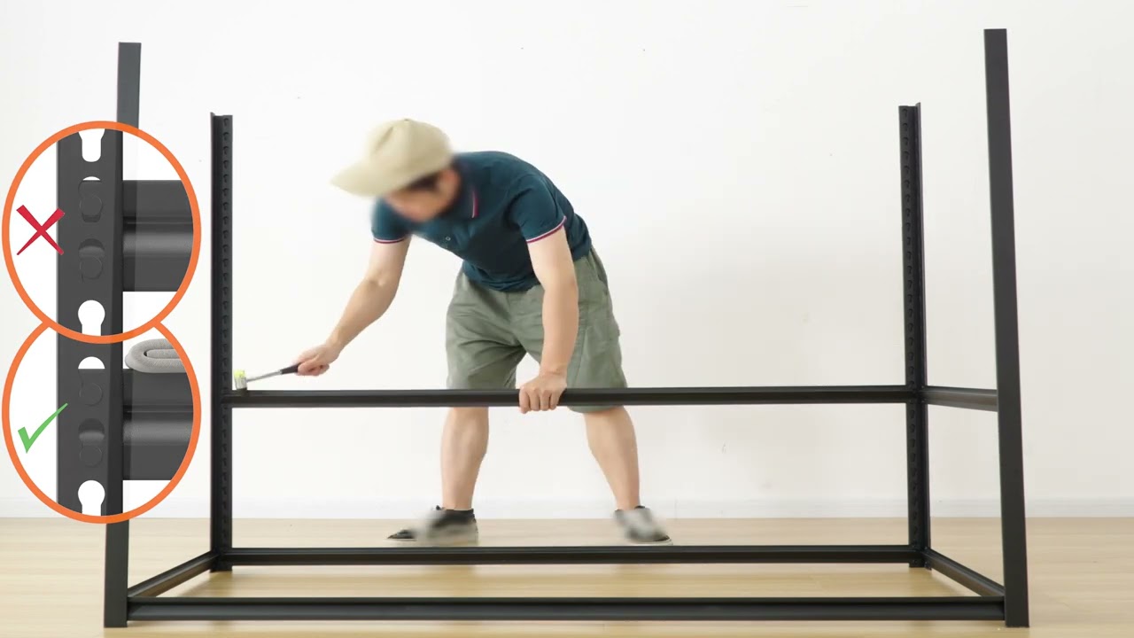 REIBII 3000LBS 6-Tier Garage Shelving Installation Video