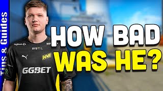 S1MPLE&#39;s WORST GAME EVER (4 Kills, 0.30 Rating)