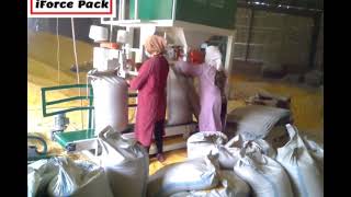 Electronic type big woven bag granule corn 25kg filling stitching packing machine