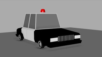 Autodesk Maya 2018 police car turnaround