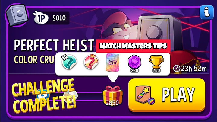 Perfect Heist Color Crush Rainbow Solo Challenge 2850 Score | Match Masters Tips