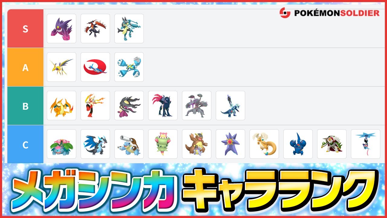 チャンピオンズシーズン１で活躍するメガシンカ期待度キャラランク