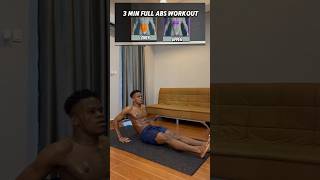 3 MIN FULL ABS WORKOUT AT HOME #motivation #viral #absworkout #fitness #exercise
