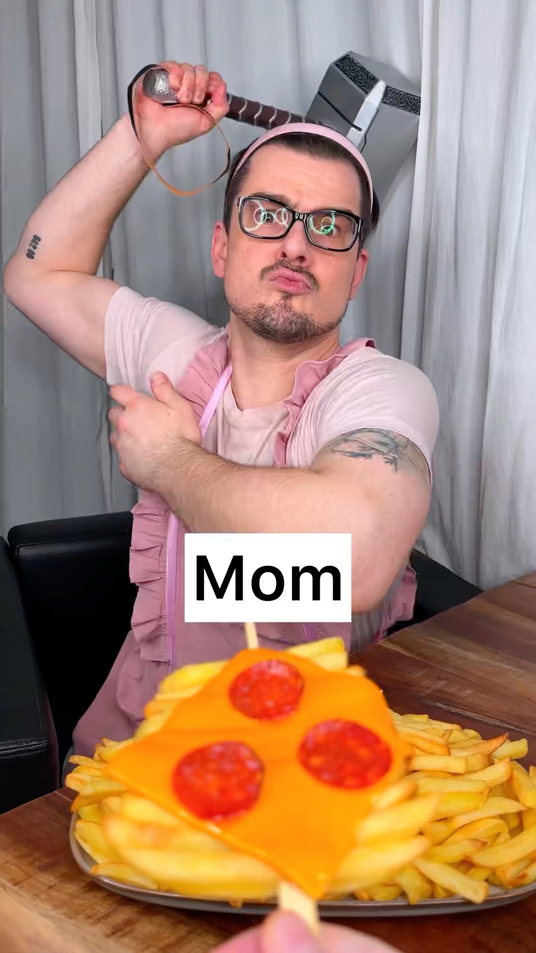 How to make the best FRIES PIZZA for your mom??❤️??| CHEFKOUDY