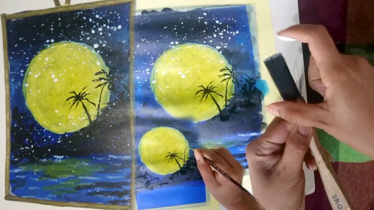 How to make a beautiful wall decoration ලස්සන බිත්ති සැරසිල්ලක් පින්සලෙන් අදිමු Samadhi Art