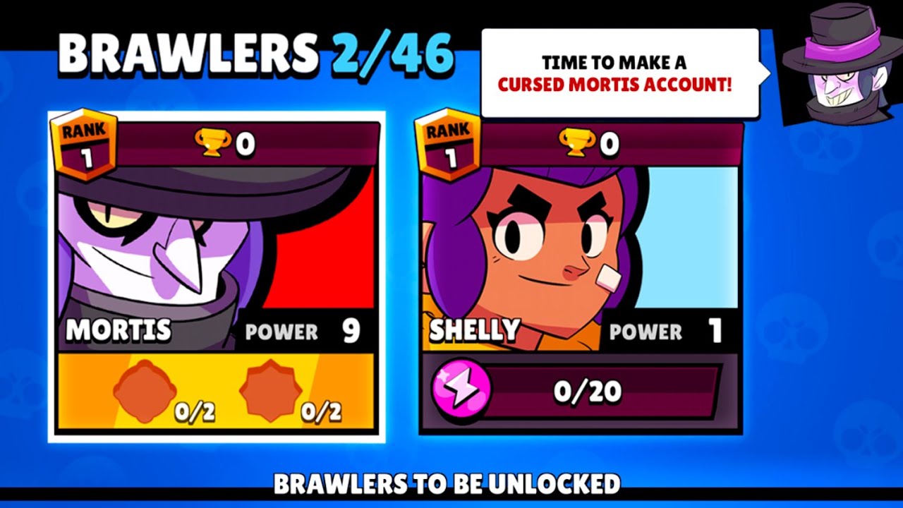 Starter Brawler Mortis New Cursed Account Youtube - mortis brawl stars ult