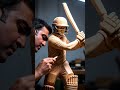 David Warner: A Legend Sculpted in Wood”#davidwarner #woodscraft #foryou #woodcarving
