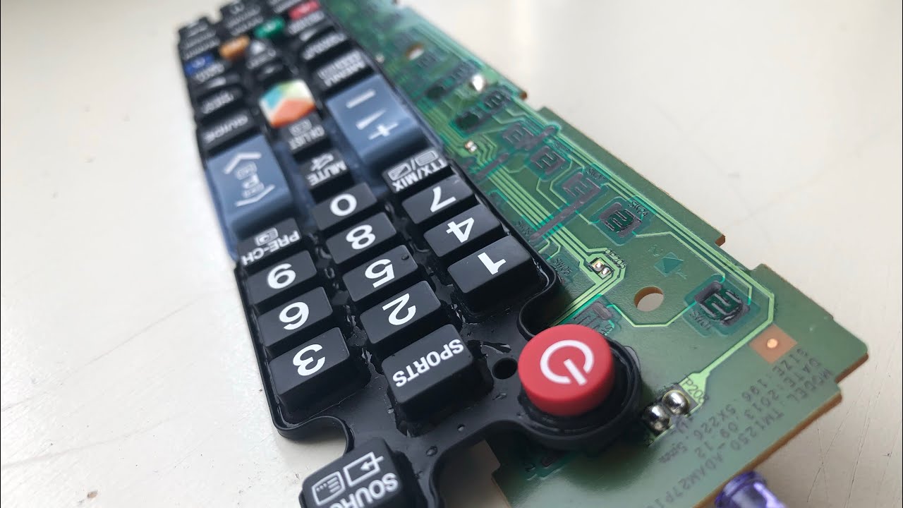 Samsung smart TV remote control repair, dismantling, cleaning - YouTube