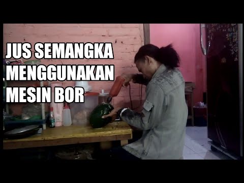 Membuat Jus Semangka Dengan Menggunakan Mesin Bor | Mr. E