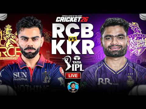 🔴 RCB vs KKR LIVE 🏏 IPL 2026 | Can Knight Riders Seal a Top 4 Spot? MUST WIN for KKR! | Cricket 26