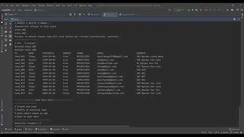 CRM java application