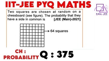 Two squares are chosen at random on a chessboard (see figure). The probability that they have a side