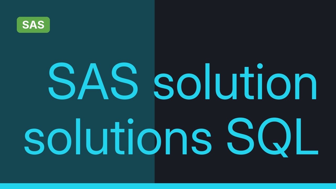 How to prevent sorting in proc sql union in SAS? (3 Solutions!!) - YouTube