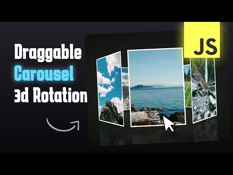 Draggable 3D Carousel Gallery With HTML, CSS and JavaScript | Quick Tutorial