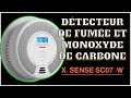 Test dtecteur monoxyde de carbone et de fume  x sense sc07w 