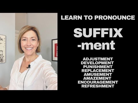 English Pronunciation Word Stress Suffixes  -MENT | adjustment development punishment replacement