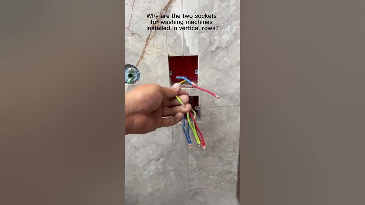 why are the two sockets for washing machines installed in vertical rows? electrician socket 