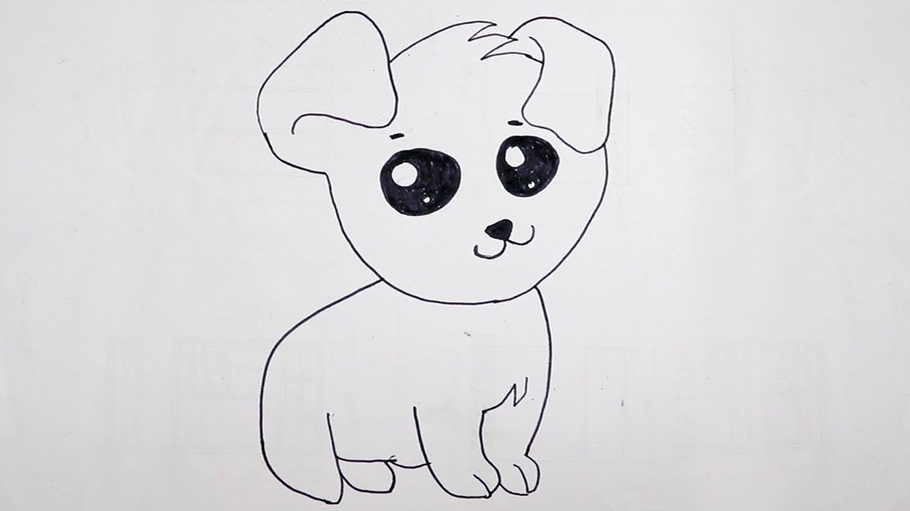 Cách Vẽ Con Chó Đơn Giản Và Cực Dễ Thương | How to tát Draw a Dog Cute And Easy  - YouTube