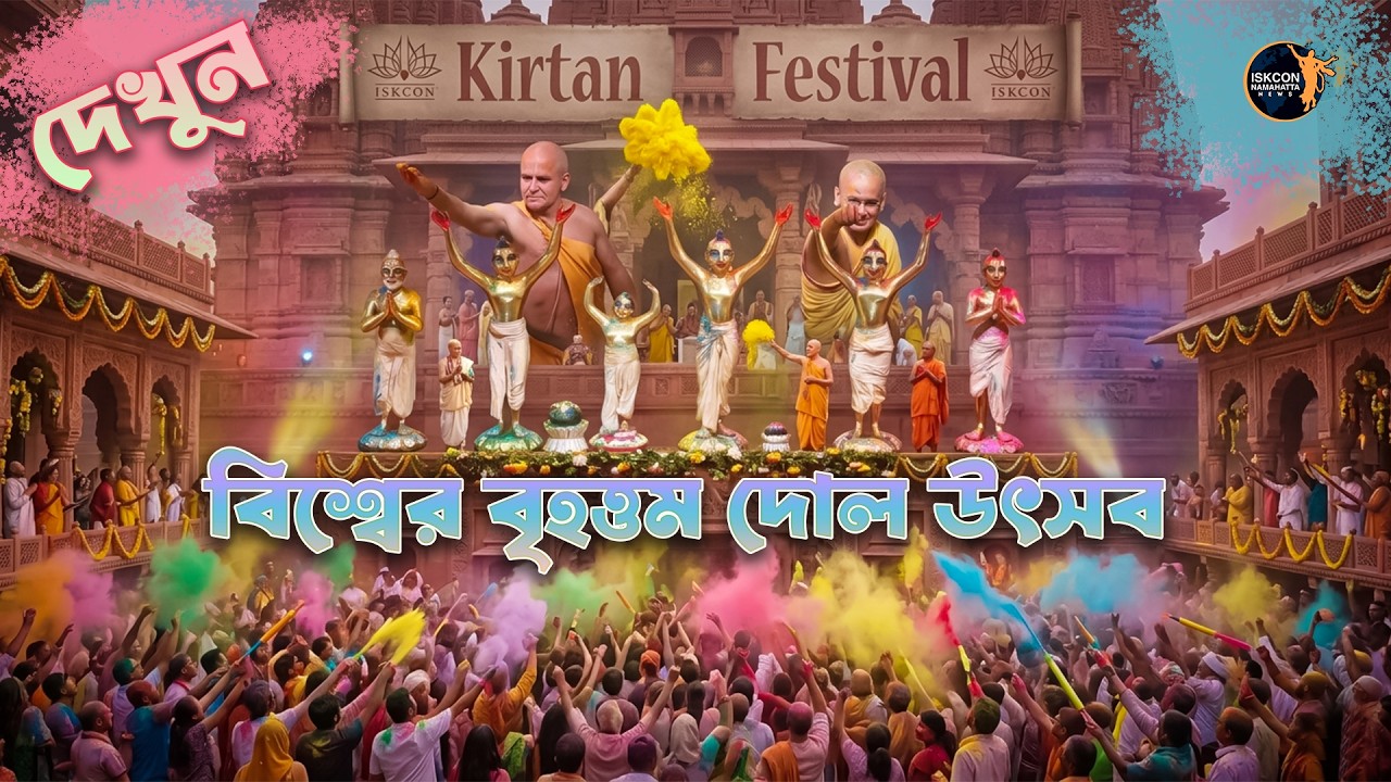 দেখুন বিশ্বের বৃহত্তম দোল উৎসব #Gaurpurnima #mayapur #mahamantra #iskcon #vairalvideo #viral #holi