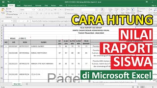 Cara Menghitung Nilai Raport Siswa Menggunakan Ms Excel