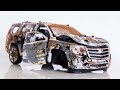 Restoration Damaged Abandoned Cadillac Escalade Model Car