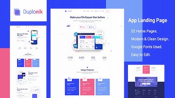 Duplonik - App Landing Page PSD Template | Themeforest Website Templates and Themes