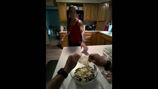 Making Salad For Lunch